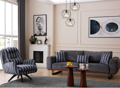 Modern Wohnzimmer Set 2tlg. Luxus Sofagarnitur 3+1 Sitzer Couchen Möbel
